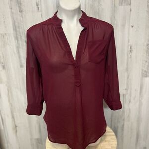Burgundy blouse 